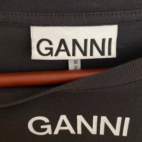 GANNI Black Space Graphic long sleeve tee, small - Picture 5 of 6